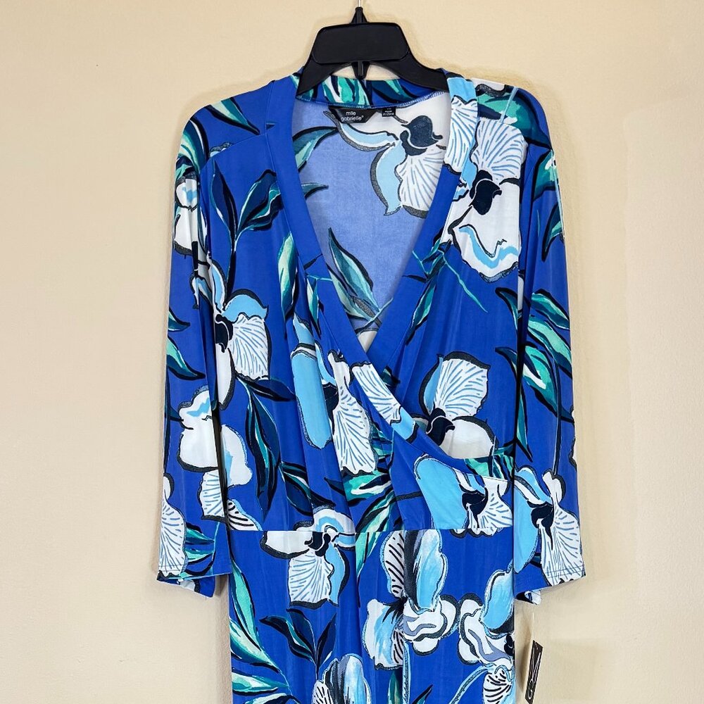 Mlle Gabrielle Multi-Color Print Dress. 3X. NWOT